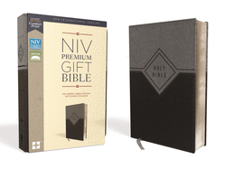 NIV, Premium Gift Bible, Leathersoft, Black/Gray, Red Letter, Comfort Print: The Perfect Bible for Any Gift-Giving Occasion