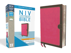 NIV, Thinline Bible, Compact, Leathersoft, Pink/Brown, Red Letter Edition, Comfort Print