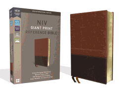 NIV, Reference Bible, Giant Print, Leathersoft, Brown, Red Letter, Comfort Print