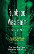 Foundations of Measurement Volume II: Geometrical, Threshold, and Probabilistic Representations (Dover Books on Mathematics)