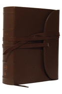 NKJV, Journal the Word Bible, Large Print, Premium Leather, Brown, Red Letter Edition: Reflect on Your Favorite Verses