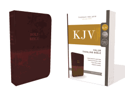 KJV, Value Thinline Bible, Leathersoft, Brown, Red Letter Edition, Comfort Print: Holy Bible, King James Version