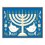 Hanukkah Menorah Large Embellished