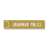 Grammar Police Metal Bookmark Stencil