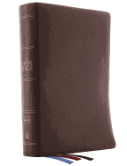 'The NKJV, Open Bible, Genuine Leather, Brown, Red Letter Edition, Comfort Print: Complete Reference System'