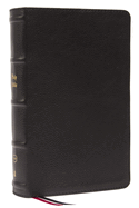 KJV, Personal Size Large Print Single-Column Reference Bible, Genuine Leather, Black, Red Letter, Comfort Print: Holy Bible, King James Version