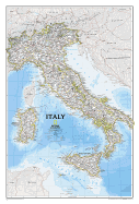 National Geographic: Italy Classic Wall Map (23.25 x 34.25 inches) (National Geographic Reference Map)