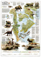 National Geographic Dinosaurs of North America Wall Map (22.25 x 30.5 in) (National Geographic Reference Map)