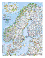 National Geographic: Scandinavia Classic Wall Map (23.5 x 30.25 inches) (National Geographic Reference Map)