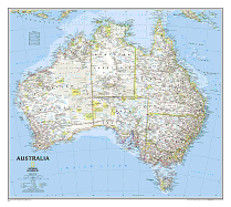 National Geographic: Australia Classic Wall Map (30.25 x 27 inches) (National Geographic Reference Map)