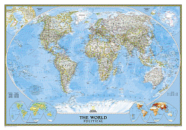 National Geographic: World Classic Wall Map (43.5 X 30.5 Inches)