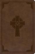 KJV Large Print Personal Size Reference Bible, Brown Celtic Cross LeatherTouch