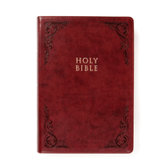 KJV Super Giant Print Reference Bible, Burgundy LeatherTouch, Indexed, Red Letter, Pure Cambridge Text, Presentation Page, Cross-References, Full-Color Maps, Easy-to-Read Bible MCM Type