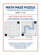 Math Maze Puzzle: The Math Alternative to Crossword Puzzle!