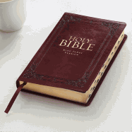 KJV Holy Bible, Standard Bible, Burgundy Faux Leather Bible w/Thumb Index and Ribbon Marker, Red Letter Edition, King James Version