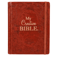 KJV Holy Bible, My Creative Bible, Brown Hardcover Faux Leather Journaling Bible w/Ribbon Marker, 400 Scripture Illustrations to Color, King James Version