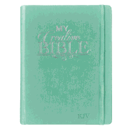 KJV Holy Bible, My Creative Bible, Teal Hardcover Faux Leather Journaling Bible w/Ribbon Marker, 400 Scripture Illustrations to Color, King James Version