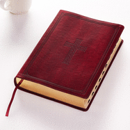 KJV Holy Bible, Super Giant Print Bible, Burgundy Faux Leather Bible w/Thumb Index and Ribbon Marker, Red Letter Edition, King James Version