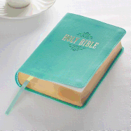 KJV Holy Bible, Large Print Compact Bible, Teal Faux Leather Bible w/Ribbon Marker, Red Letter Edition, King James Version