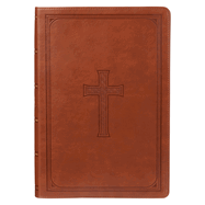 KJV Holy Bible, Super Giant Print Bible, Tan Faux Leather Bible w/Ribbon Marker, Red Letter Edition, King James Version