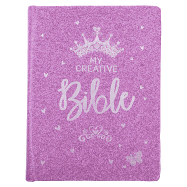 ESV Holy Bible, My Creative Bible For Girls, Purple Glitter Cloth Hardcover Bible w/Ribbon Marker, Illustrated Coloring, Journaling and Devotional Bible, English Standard Version