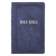 KJV Holy Bible, Giant Print Standard Bible, Blue Faux Leather Bible w/Ribbon Marker, Red Letter Edition, King James Version