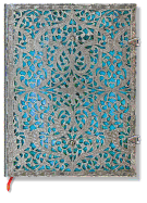 Maya Blue Ultra Lined Hardcover Journal, 240pg, 120GSM by Paperblanks (Silver Filigree Collection)