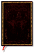 Black Moroccan Midi Lined Softcover Journal, 176pg, 100GSM by Paperblanks (Old Leather Collection)