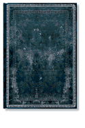 Midnight Steel Midi Hardcover Address Book, 144pg, 120GSM by Paperblanks (Old Leather Collection)
