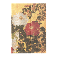 Natsu, Rinpa Florals, Hardcover Journal, Midi, Lined, Wrap, 144 Pg, 120 GSM