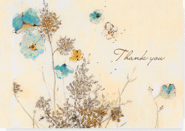Watercolor Flowers Thank You Notes 14PK