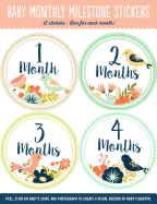 Baby Monthly Milestone Stickers: Birds (12 sticke