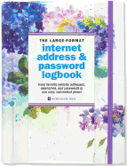 Hydrangeas Large-format Internet Address & Password Logbook (removable cover band for security)