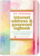 Watercolor Sunset Internet Address & Password Logbook (removable cover band for security)