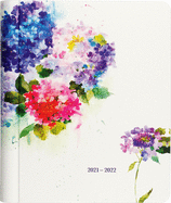 2022 18-Month Weekly Family Planner Hydrangeas