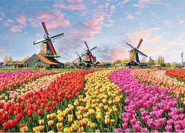 Peter Pauper Press Windmills and Tulips 1000 Piece Jigsaw Puzzle