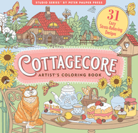 Cottagecore Adult Coloring Book (31 stress-relieving designs)