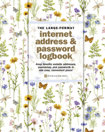 Wildflower Garden Large Internet Address & Password Logbook (with removable cover band for security)