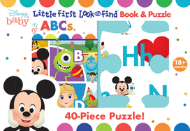 Disney Baby Mickey Mouse, Minnie, Princess, and More! - Little First Look and Find Activity Book and Puzzle Set - PI Kids