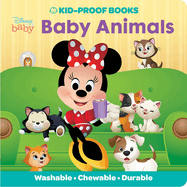 Baby Disney Minnie Mouse, Mickey, and Friends - Baby Animals - Kid-Proof Books - Washable, Chewable, and Durable - PI Kids