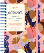 Posh: Planner Undated Monthly/Weekly Calendar: Pink Silhouette Floral