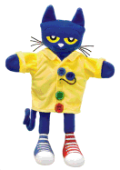 MerryMakers Pete the Cat and His Four Groovy Buttons Hand Puppet, 14.5-Inch