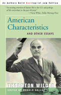 American Characteristics: And Other Essays