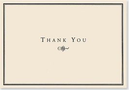 Black and Cream Thank You Cards