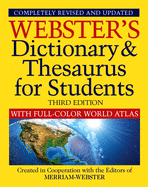 Webster's Dictionary & Thesaurus with Full Color World Atlas, Third Edition, 2020 Copyright, NEW EDITION