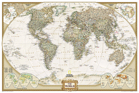 National Geographic: World Executive Wall Map (Poster Size: 36 x 24 inches) (National Geographic Reference Map)