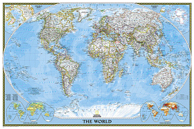 National Geographic: World Classic Wall Map - Laminated (Poster Size: 36 x 24 inches) (National Geographic Reference Map)