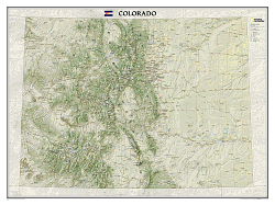 National Geographic Colorado Wall Map - Laminated (40.5 x 30.25 in) (National Geographic Reference Map)