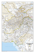 National Geographic Afghanistan, Pakistan Wall Map (21.5 x 32.5 in) (National Geographic Reference Map)