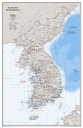 National Geographic Korean Peninsula Wall Map - Classic (23.25 x 35.75 in) (National Geographic Reference Map)